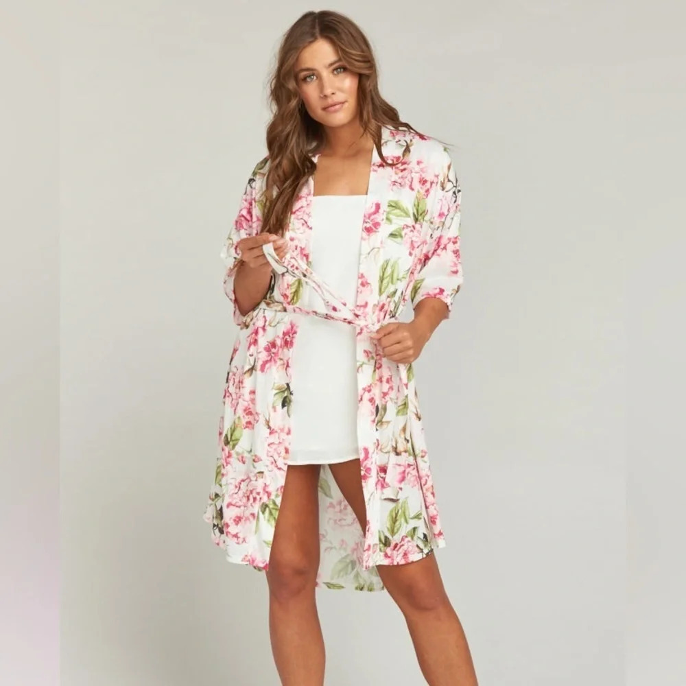 Show Me Your MuMu Brie Floral Getting Ready Robe Garden of Blooms OS